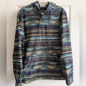 Multicolor Striped Hooded Pullover